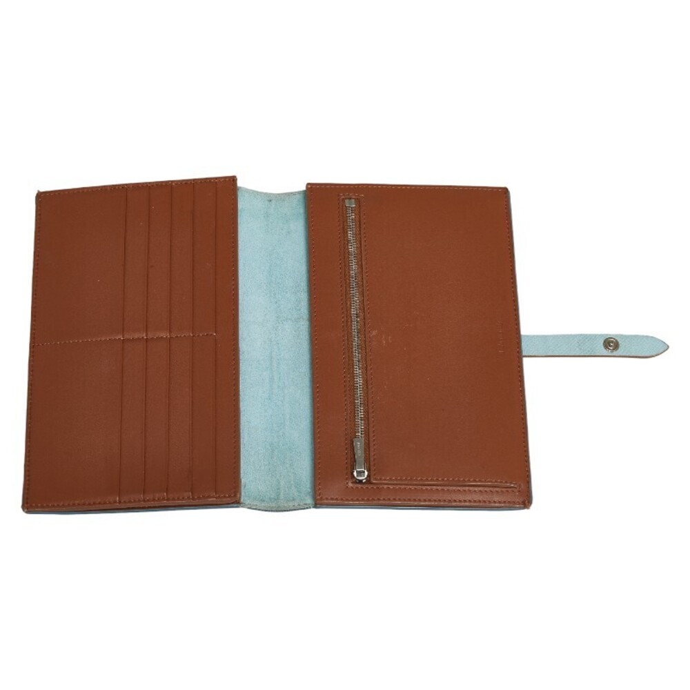Celine Multi Function Bifold Wallet Blue Brown Le… - image 5